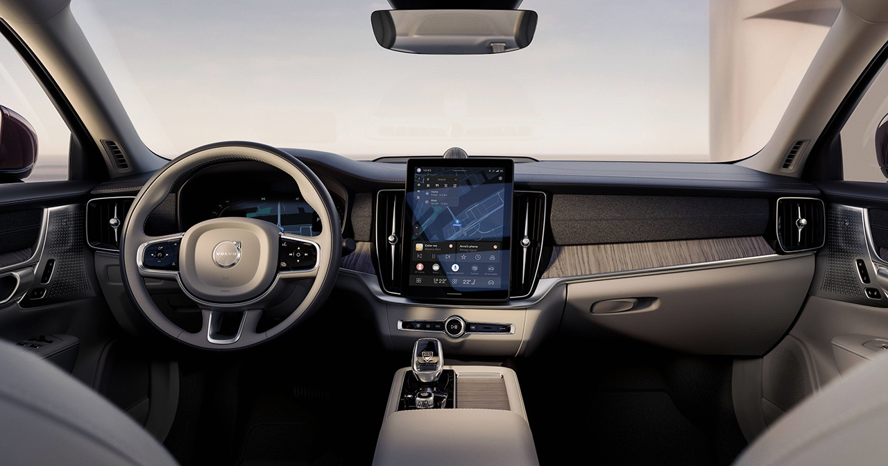 Interior del Volvo S90 actualizado con una nueva pantalla Interior del Volvo S90 actualizado con una nueva pantalla