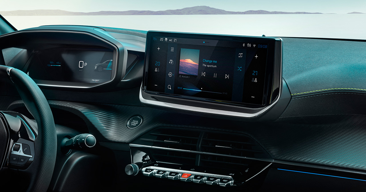 Interior del Peugeot E-208 Interior del Peugeot E-208