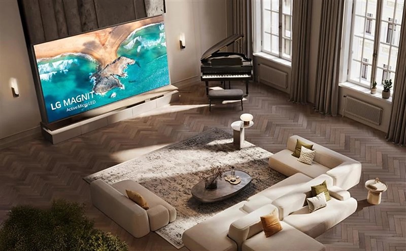 Vista frontal del televisor LG Magnit Active Micro LED Vista frontal del televisor LG Magnit Active Micro LED