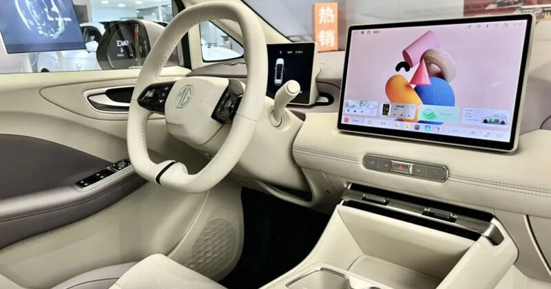 El interior del nuevo MG4 con revestimiento de cuero El interior del nuevo MG4 con revestimiento de cuero