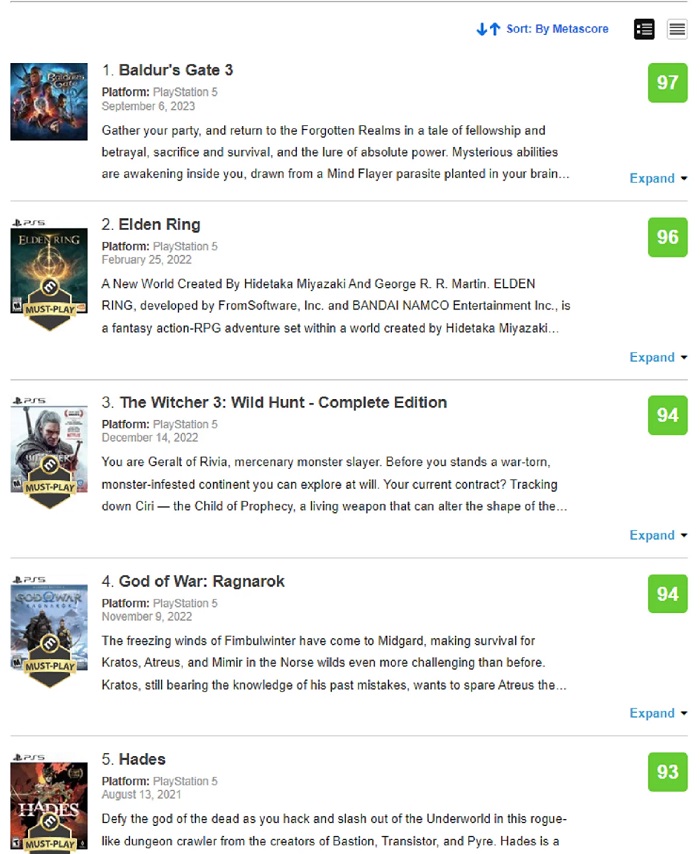 Elden Ring no puede resistirse a Baldur's Gate III: el juego de Larian Studios se ha convertido en el proyecto mejor valorado para PlayStation 5 según Metacritic-2 Elden Ring no puede resistirse a Baldur's Gate III: el juego de Larian Studios se ha convertido en el proyecto mejor valorado para PlayStation 5 según Metacritic-2