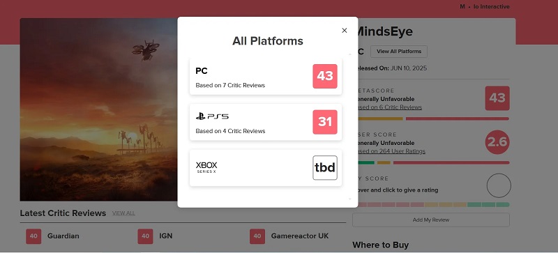 El fracaso de MindsEye: el peor juego de 2025
