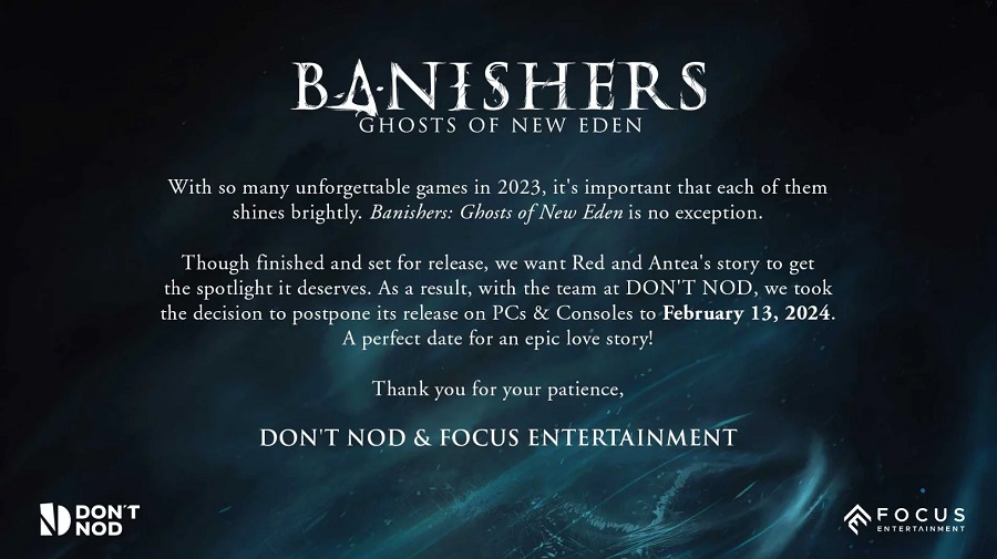 La competencia ha resultado ser demasiado seria: los desarrolladores de Banishers: Ghosts of New Eden han anunciado un aplazamiento del lanzamiento. Don't Nod Studios teme la competencia de su juego con Marvel's Spider-Man 2, Alan Wake 2 y Assassin's Cree-2 La competencia ha resultado ser demasiado seria: los desarrolladores de Banishers: Ghosts of New Eden han anunciado un aplazamiento del lanzamiento. Don't Nod Studios teme la competencia de su juego con Marvel's Spider-Man 2, Alan Wake 2 y Assassin's Cree-2