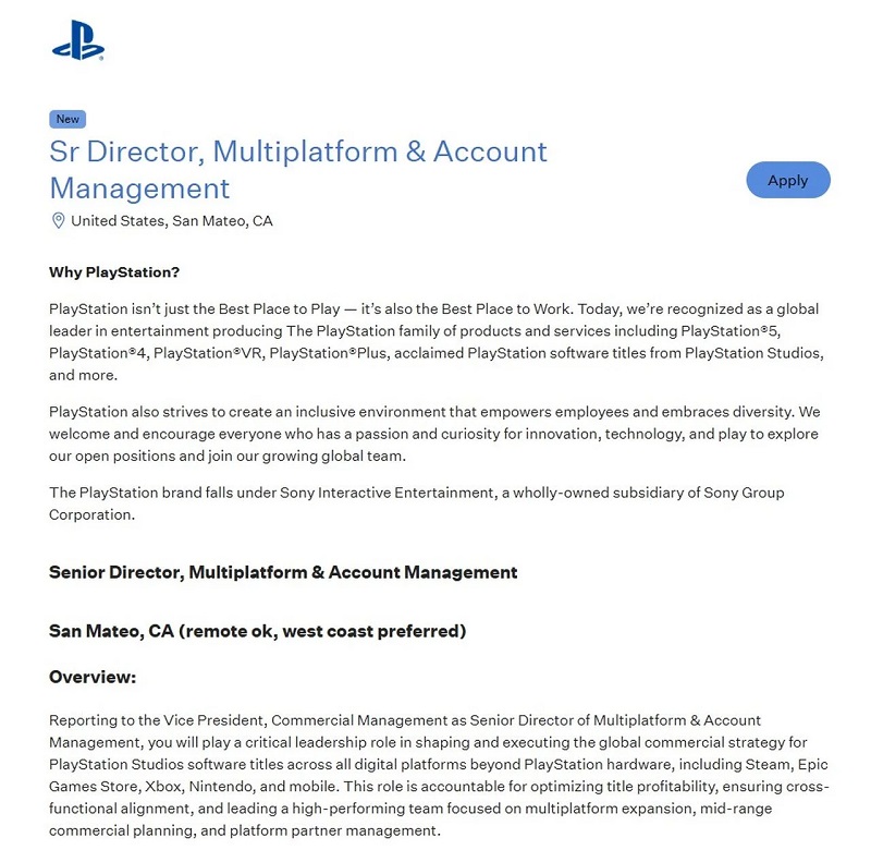 Imagen relacionada con los juegos multiplataforma de Sony