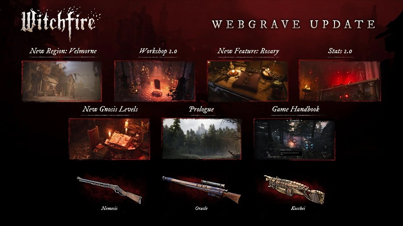 Nuevas armas en la actualización de Webgrave Una imagen del nuevo arma en Witchfire