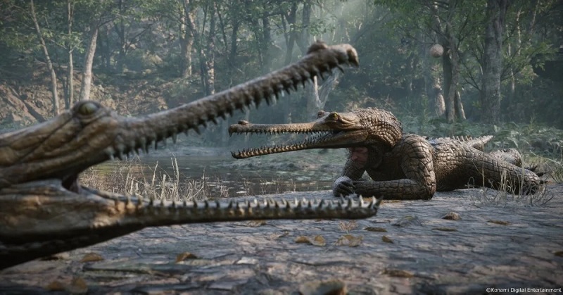 Una captura de pantalla del disfraz de cocodrilo Una captura de pantalla del disfraz de cocodrilo