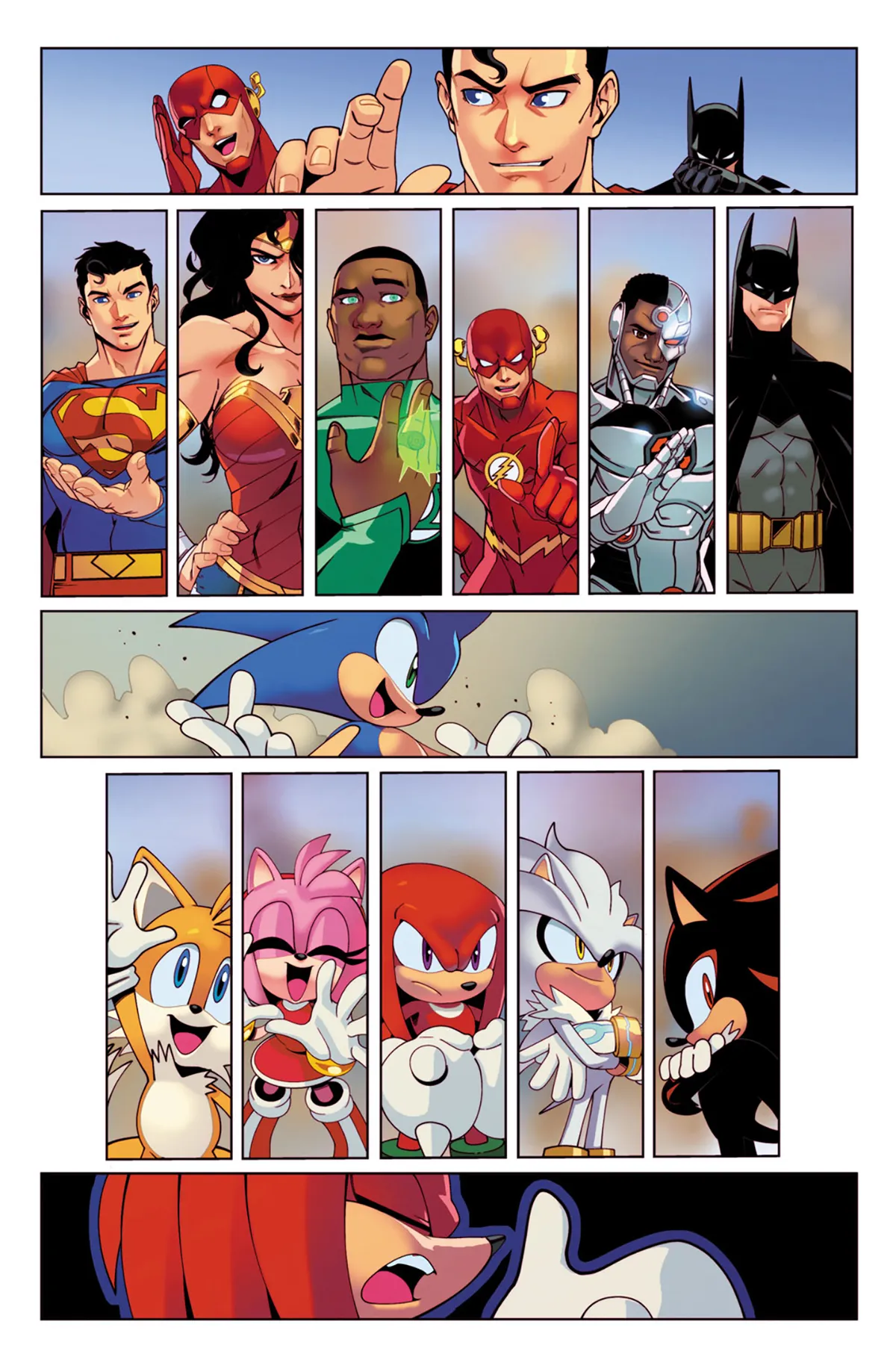 DC X Sonic the Hedgehog personajes de cómic DC X Sonic the Hedgehog personajes de cómic