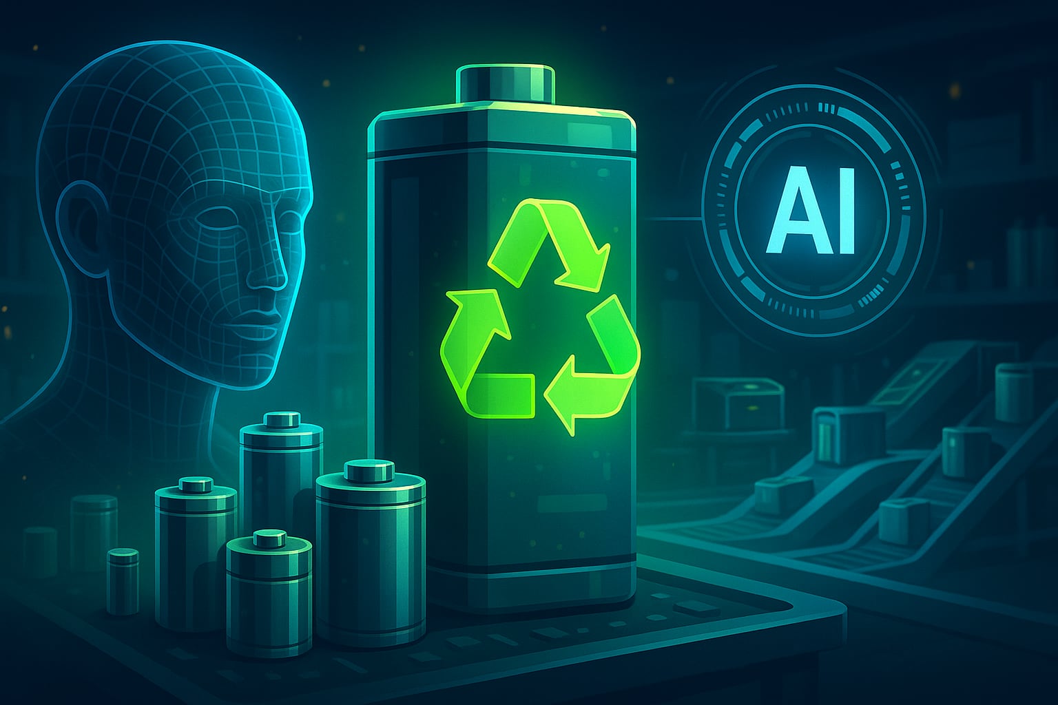 Tecnologías de baterías que cambiarán las reglas del juego-6 Una imagen ilustrativa del uso de la IA en el desarrollo y reciclaje de baterías