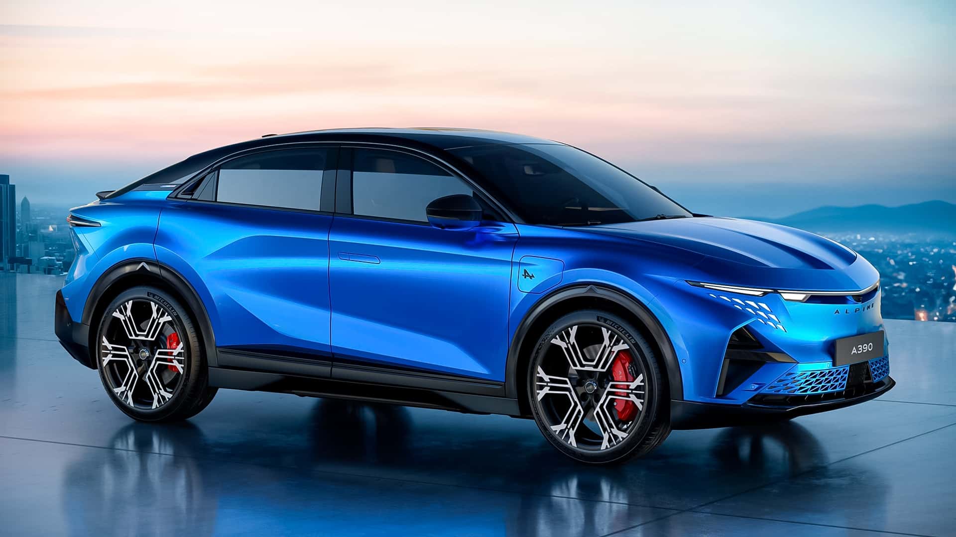 Vista frontal del Alpine A390