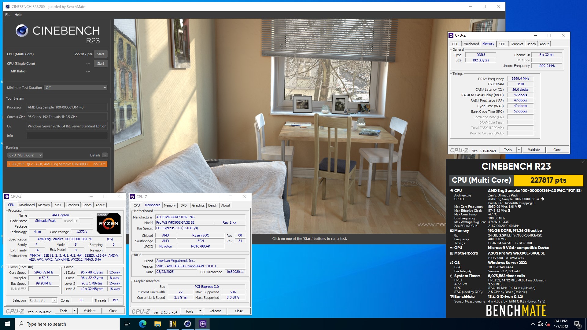 227 818 puntos en Cinebench