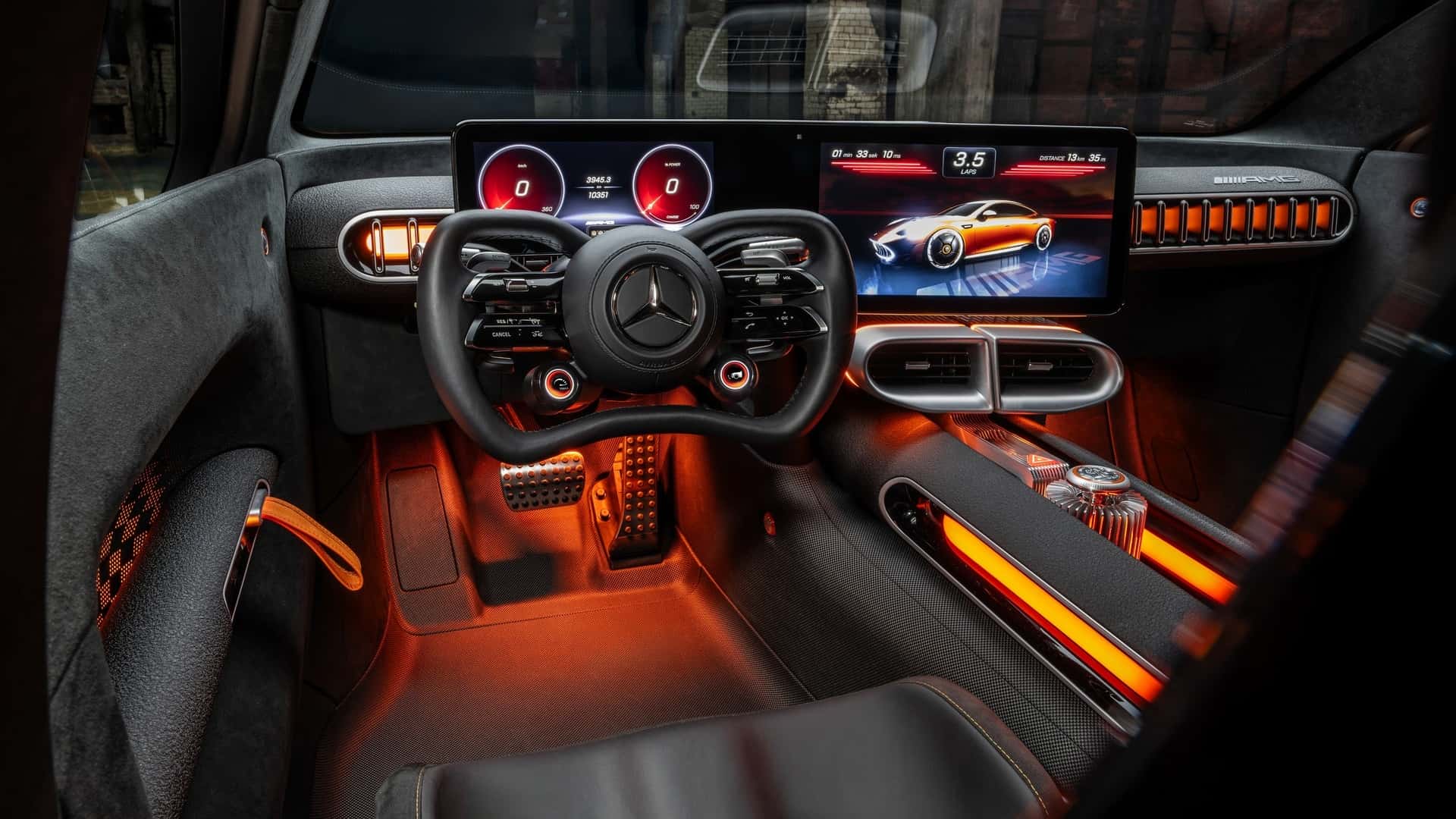 Interior del Concepto Mercedes-AMG GT XX en Primer Plano Interior del Concepto Mercedes-AMG GT XX en Primer Plano