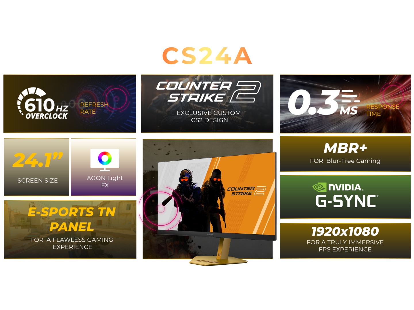 AOC Agon Pro CS24A AOC Agon Pro CS24A - monitor para gamers