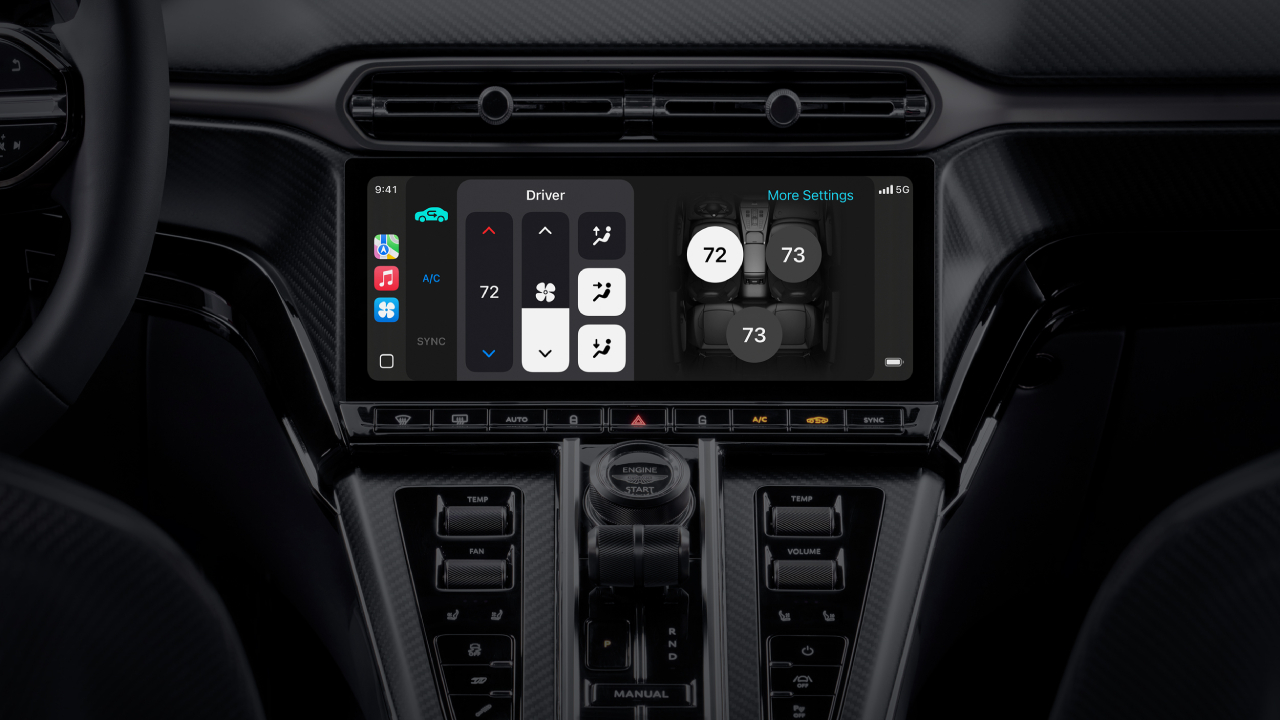 Tablero CarPlay Ultra con control de clima Tablero CarPlay Ultra con control de clima