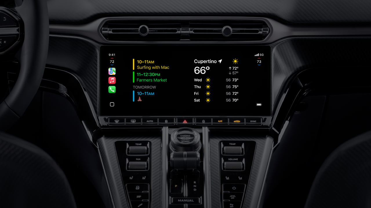 Tablero CarPlay Ultra con widgets Tablero CarPlay Ultra con widgets