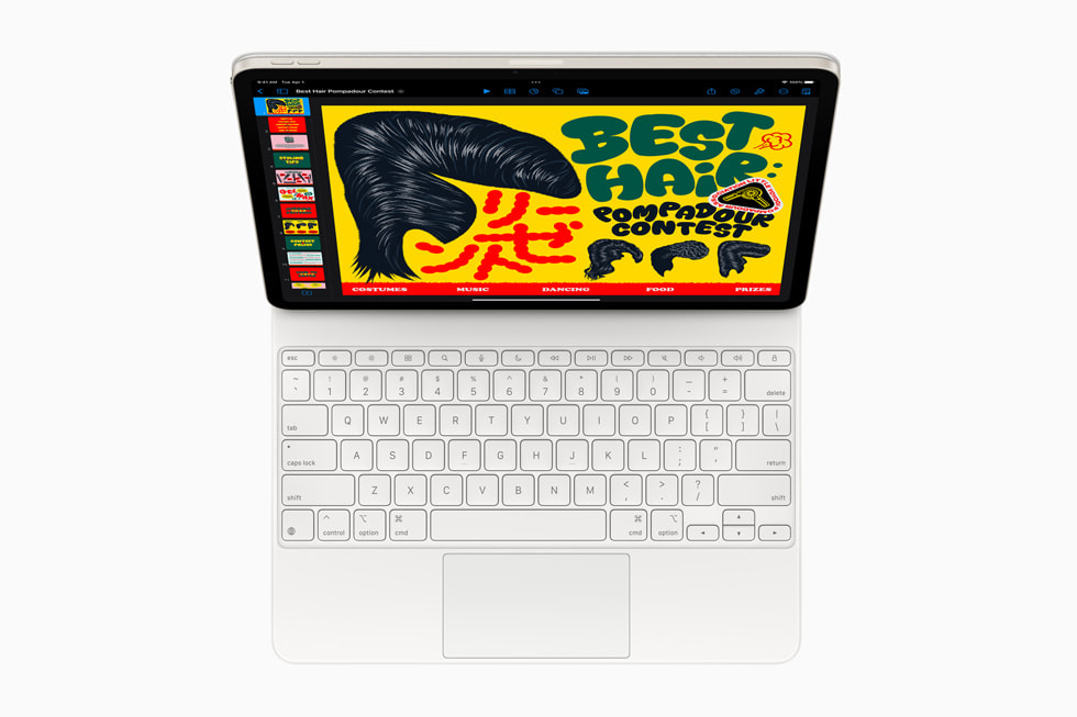Apple iPad Air y Magic Keyboard - vista superior Apple iPad Air y Magic Keyboard - vista superior
