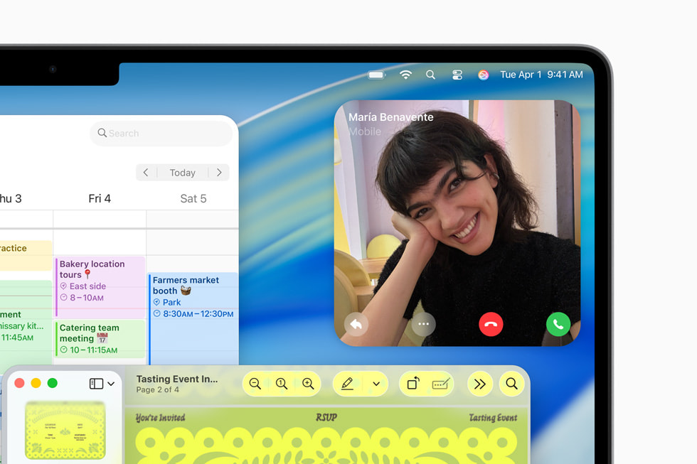 macOS Tahoe 26 - Llamada entrante macOS Tahoe 26 - Llamada entrante