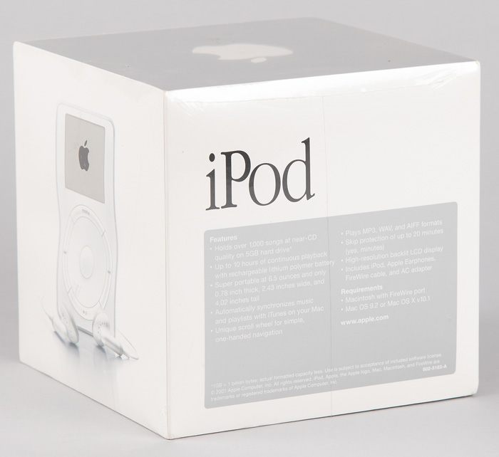 Especificaciones del primer iPod Especificaciones del primer iPod