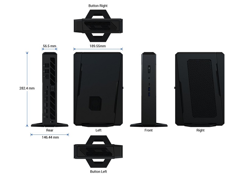 ASUS NUC 15 Performance vista trasera ASUS NUC 15 Performance vista trasera