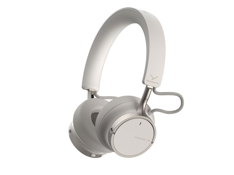 Vista en perspectiva de los auriculares Beyerdynamic Aventho 100 blancos Vista en perspectiva de los auriculares Beyerdynamic Aventho 100 blancos