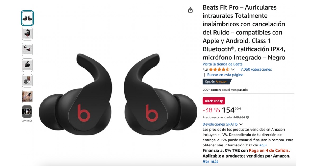 Auriculares Beats Fit Pro con cancelación de ruido ¡con 95€ de descuento! ¡Muy buen precio! Auriculares Beats Fit Pro con cancelación de ruido ¡con 95€ de descuento! ¡Muy buen precio!