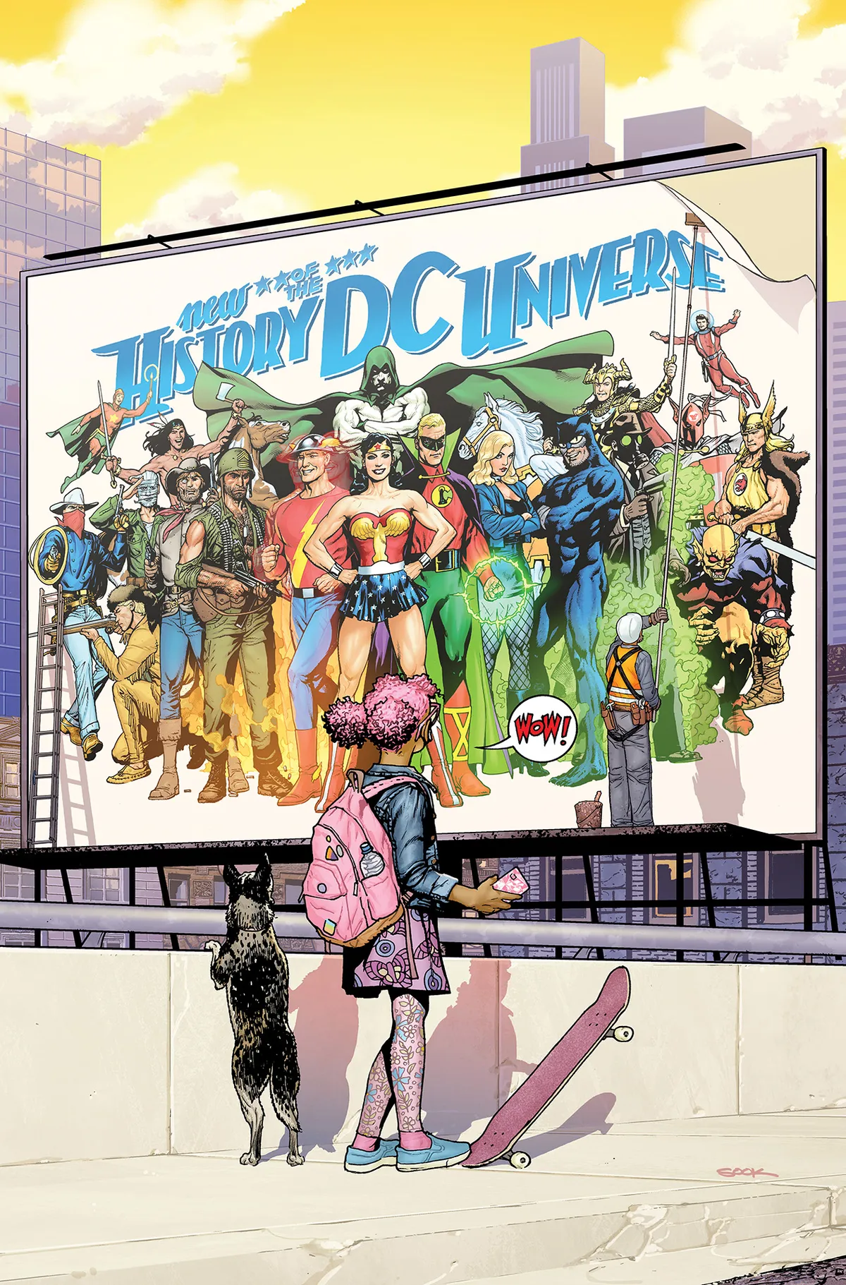 Una página de la nueva historia del Universo DC