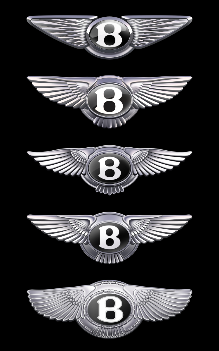 La evolución del emblema de Bentley La evolución del emblema de Bentley