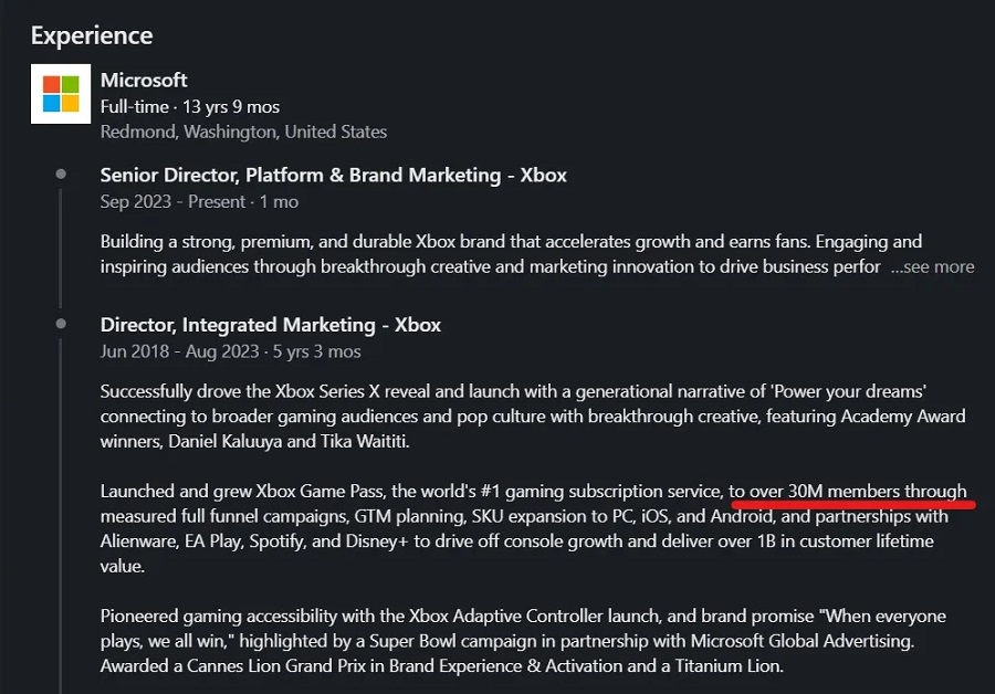 El número de usuarios de Game Pass ha superado los 30 millones, una cifra citada por un ejecutivo de Xbox-2 El número de usuarios de Game Pass ha superado los 30 millones, una cifra citada por un ejecutivo de Xbox-2