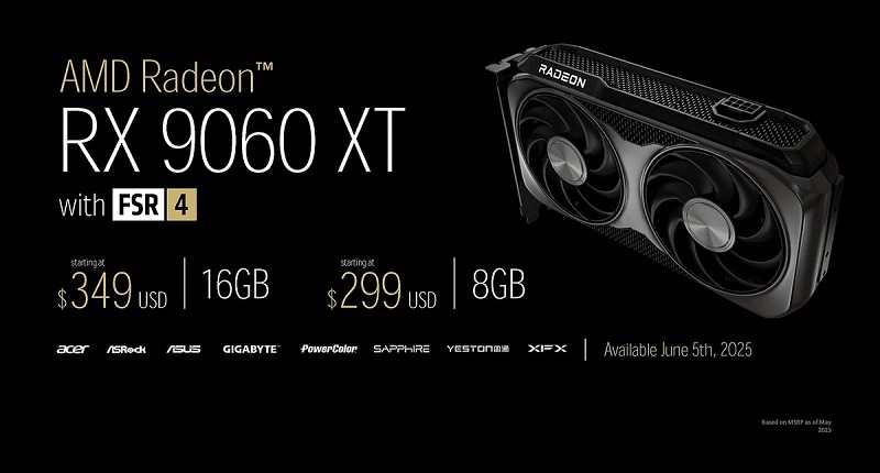 Renderización de la tarjeta gráfica Radeon RX 9060 XT con 16 GB de memoria Renderización de la tarjeta gráfica Radeon RX 9060 XT con 16 GB de memoria