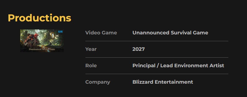 ¿El artista de Blizzard ha soltado la lengua? Se ha conocido la fecha estimada de lanzamiento del simulador de supervivencia de fantasía de la compañía estadounidense-2 ¿El artista de Blizzard ha soltado la lengua? Se ha conocido la fecha estimada de lanzamiento del simulador de supervivencia de fantasía de la compañía estadounidense-2