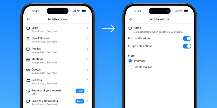Personalizando notificaciones en Bluesky Personalizando notificaciones en Bluesky