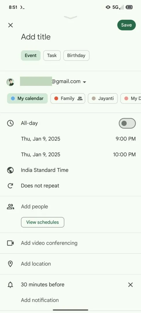 Seleccionar calendarios en la versión actual de Google Calendar