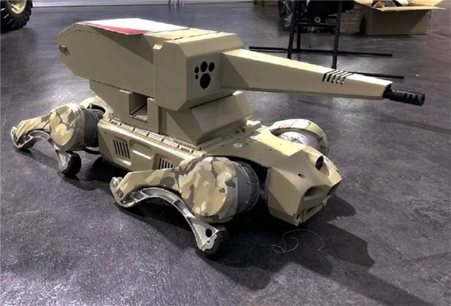China presenta un perro-robot de combate con un cañón automático China presenta un perro-robot de combate con un cañón automático