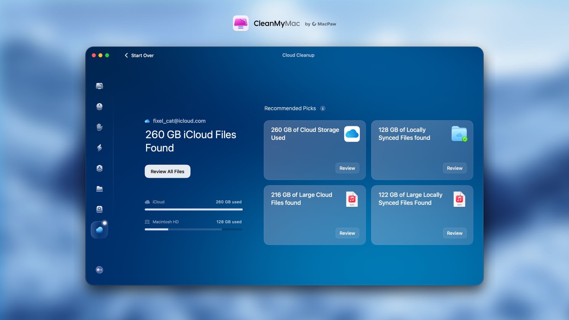 CleanMyMac Cloud Cleanup - Recordatorio cuando la nube está llena CleanMyMac Cloud Cleanup - Recordatorio cuando la nube está llena