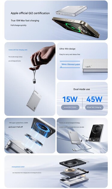 La característica principal del power bank inalámbrico RedMagic de 10000 mAh es La característica principal del power bank inalámbrico RedMagic de 10000 mAh es