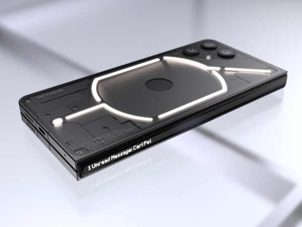 Pantalla flexible del smartphone Nothing Fold (1) con una bisagra única