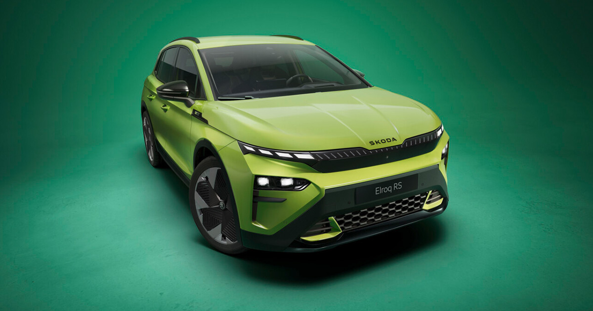 Vista frontal del Skoda Elroq RS