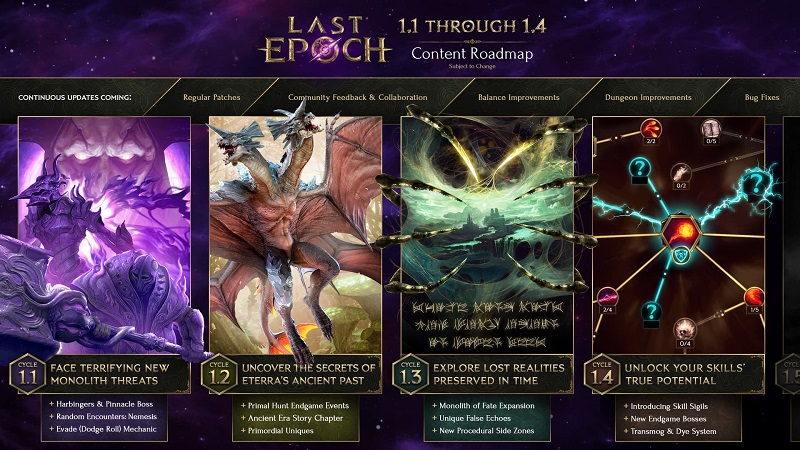 Se ha publicado el plan de desarrollo del RPG de acción Last Epoch: el juego incluirá nuevos jefes, objetos, un capítulo de historia y un sistema de transmogrificación.-2 Se ha publicado el plan de desarrollo del RPG de acción Last Epoch: el juego incluirá nuevos jefes, objetos, un capítulo de historia y un sistema de transmogrificación.-2