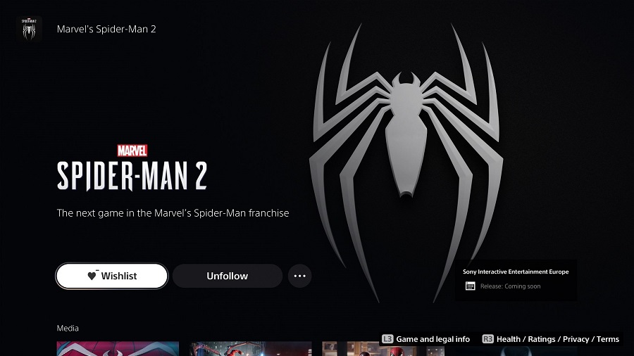 Es probable que Sony esté preparando una nueva presentación de Marvel's Spider-Man 2. Los usuarios británicos ya pueden añadir el juego a su lista de deseos en la PS Store-2 Es probable que Sony esté preparando una nueva presentación de Marvel's Spider-Man 2. Los usuarios británicos ya pueden añadir el juego a su lista de deseos en la PS Store-2