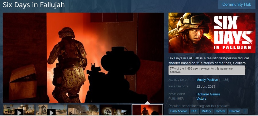 El escandaloso shooter Six Days in Fallujah ya está disponible en Steam. Los jugadores han elogiado la primera versión del juego, pero reconocen una serie de defectos-2 El escandaloso shooter Six Days in Fallujah ya está disponible en Steam. Los jugadores han elogiado la primera versión del juego, pero reconocen una serie de defectos-2
