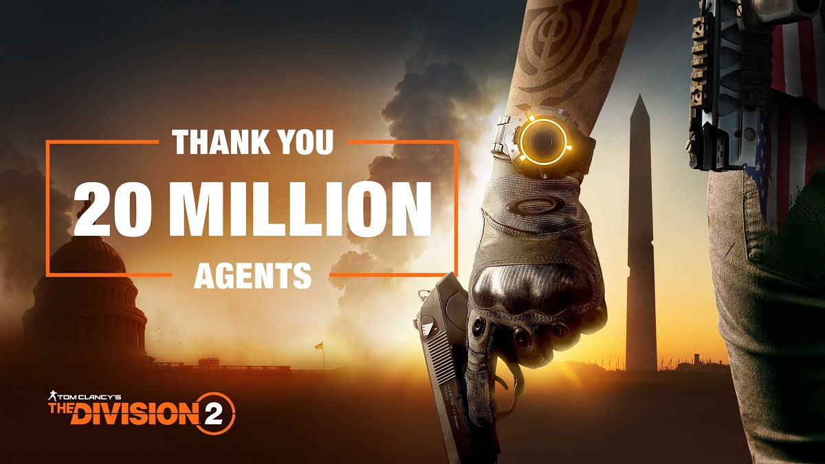 El shooter The Division 2 ha atraído a más de 20 millones de jugadores. Los desarrolladores agradecen la atención prestada a su juego y te invitan a una retransmisión en directo de la próxima gran actualización El shooter The Division 2 ha atraído a más de 20 millones de jugadores. Los desarrolladores agradecen la atención prestada a su juego y te invitan a una retransmisión en directo de la próxima gran actualización
