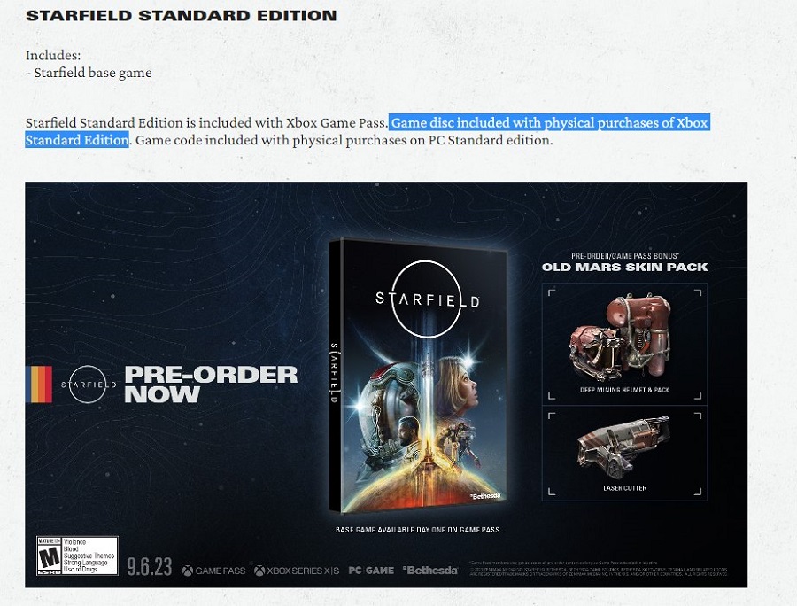 Ya es oficial: Bethesda lanzará Starfield en disco, pero sólo para la serie Xbox. Los jugadores de PC sólo recibirán códigos de activación-2 Ya es oficial: Bethesda lanzará Starfield en disco, pero sólo para la serie Xbox. Los jugadores de PC sólo recibirán códigos de activación-2