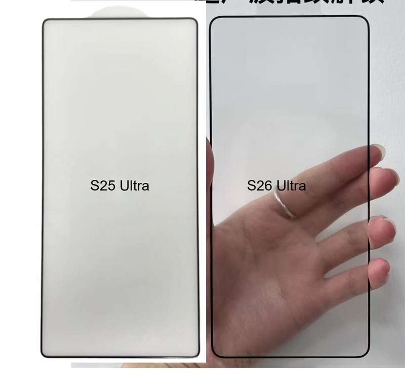 Foto de los cristales protectores del S26 Ultra y S25 Ultra