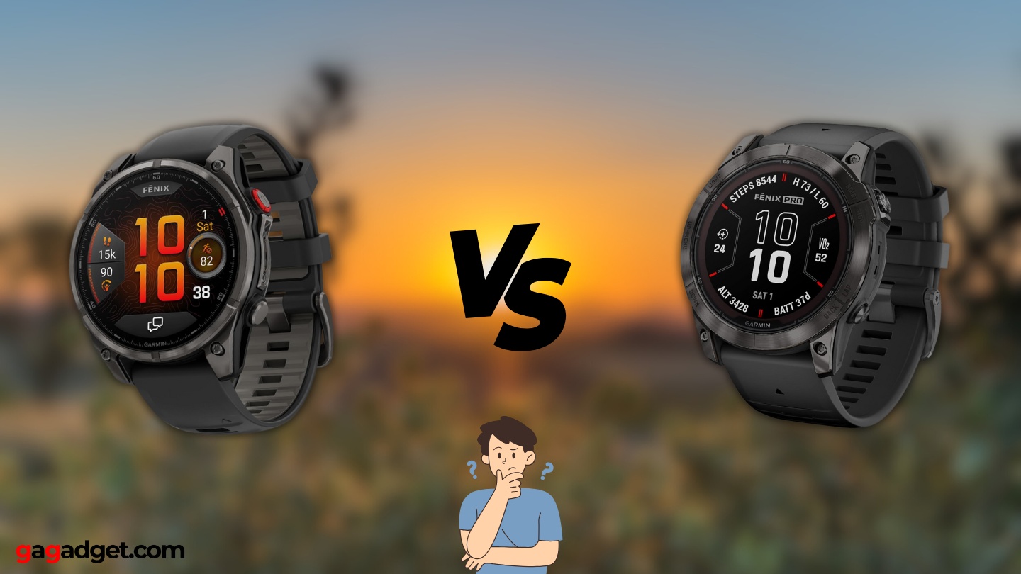 fēnix 8 Pro frente a fēnix 7X Pro