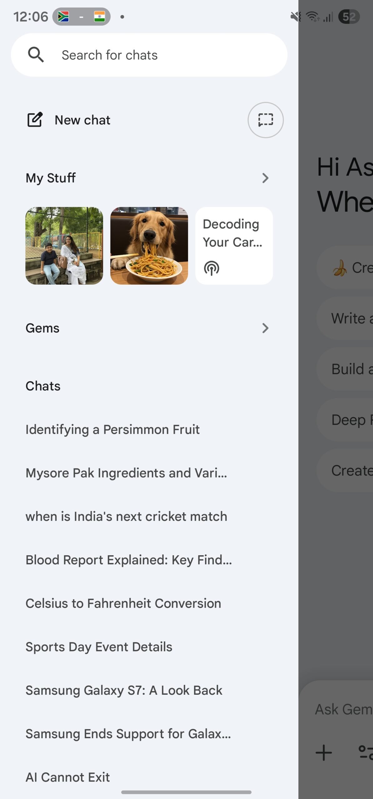 Rediseño de Google Gemini noviembre 2025 Menú de Hamburguesa