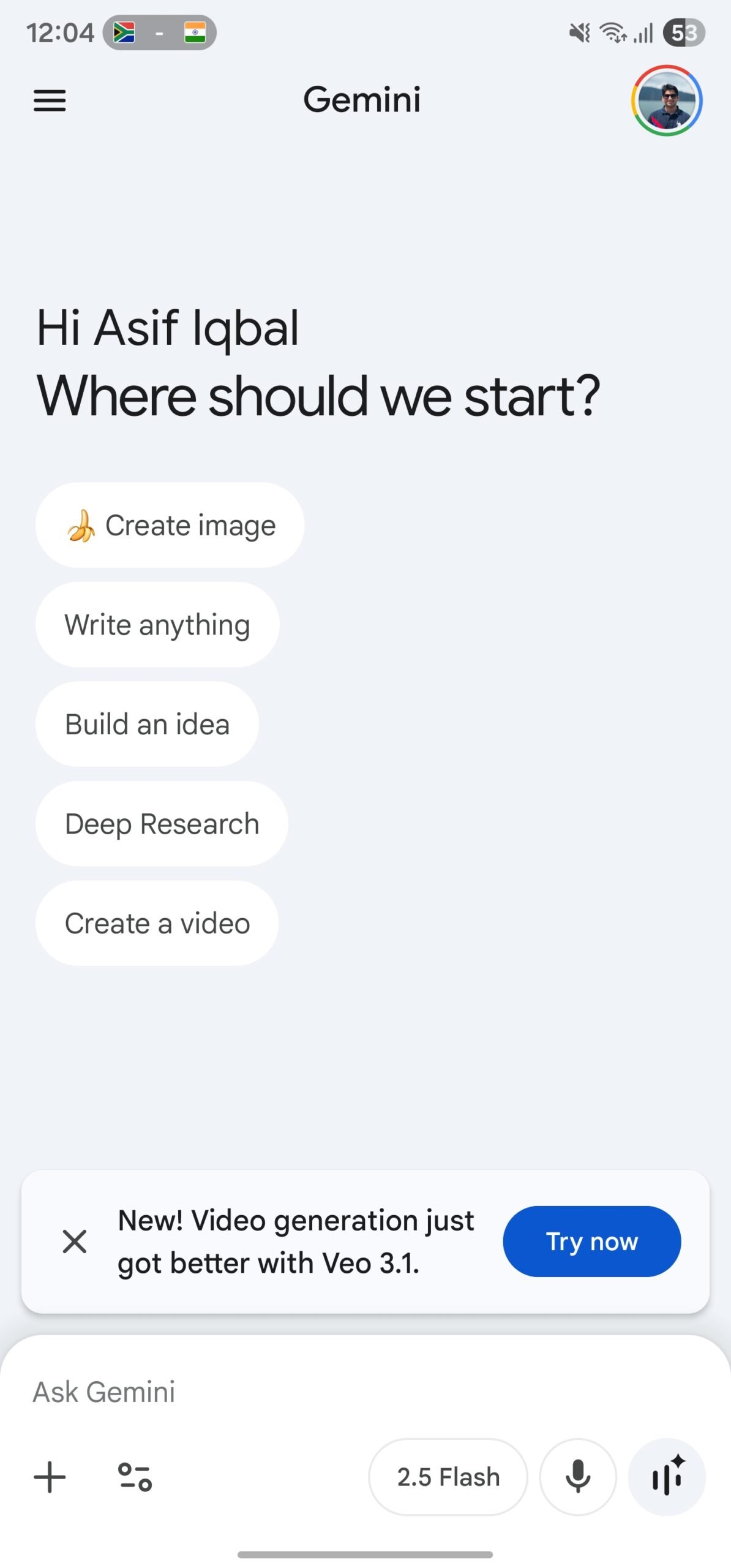 Rediseño de Google Gemini noviembre 2025 Página de Inicio