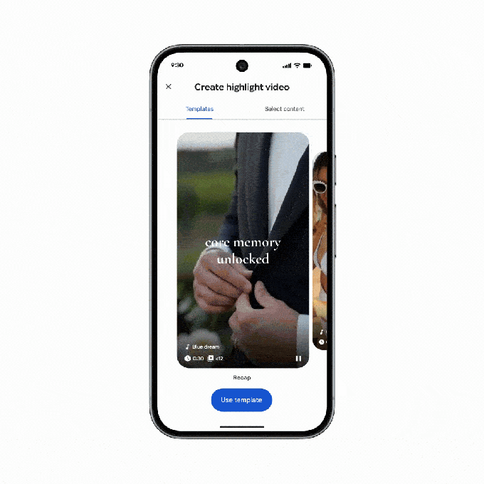 Plantillas de video de Google Fotos