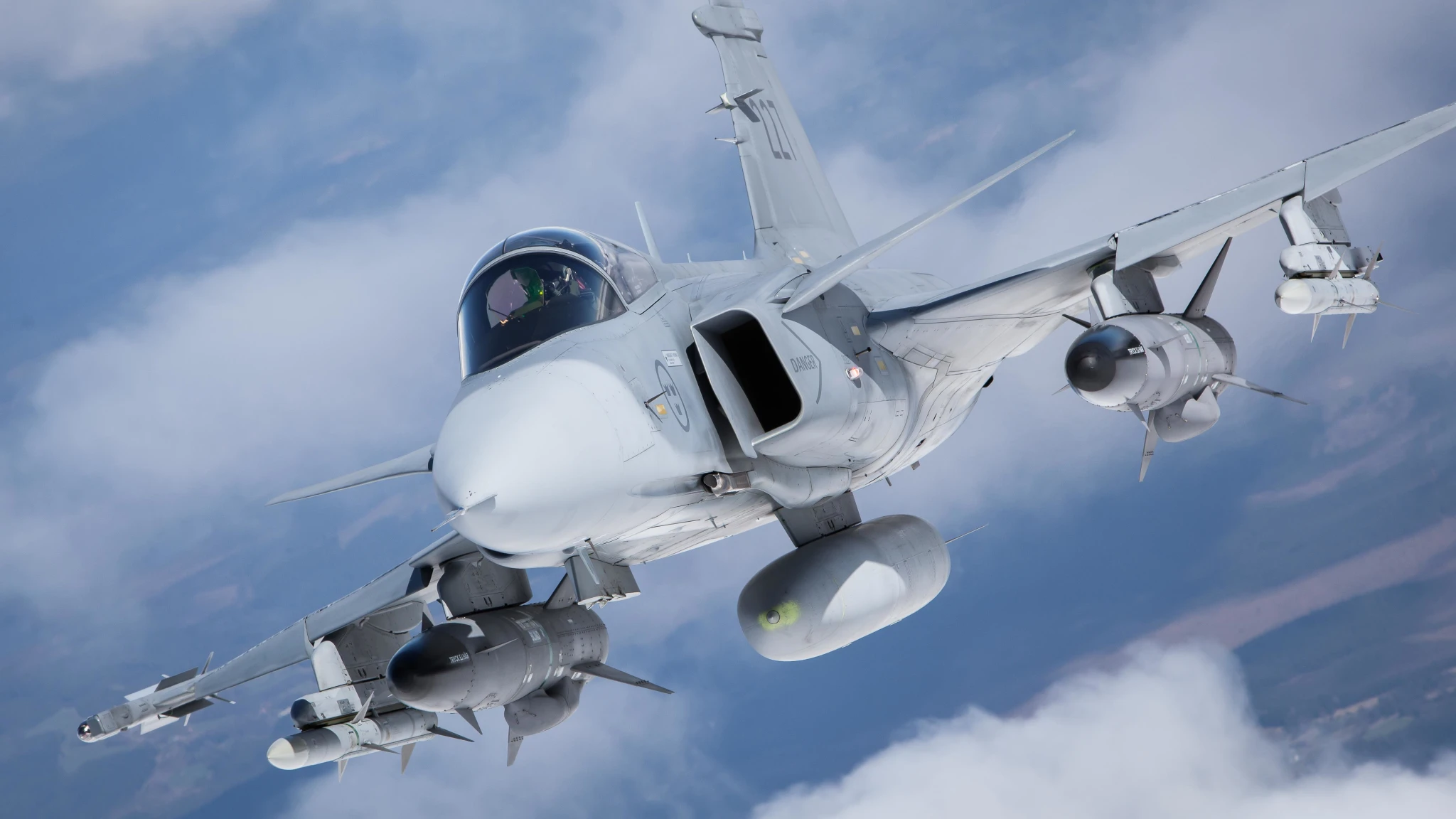 Gripen C. Ilustración: SAAB