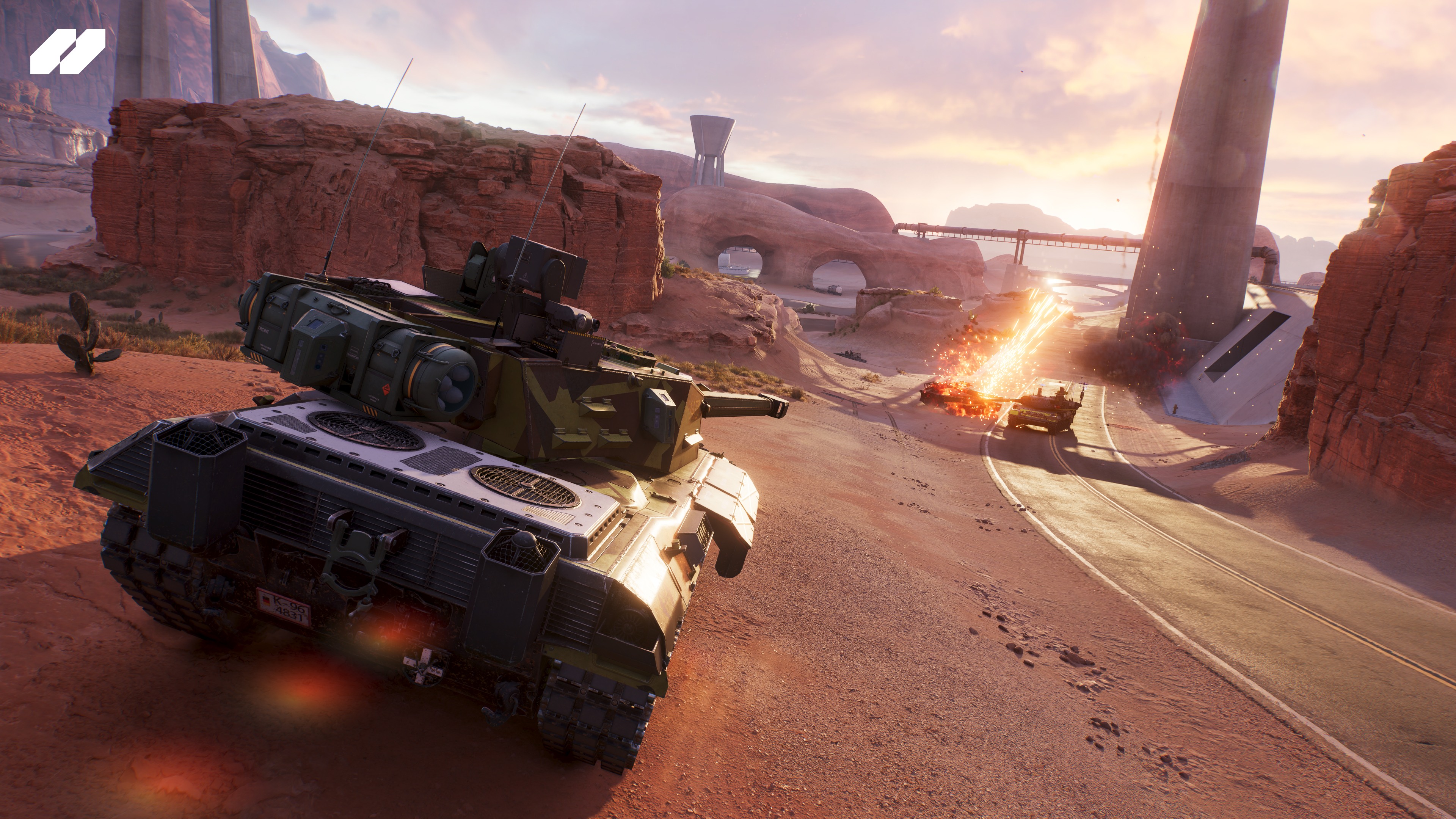 Captura de pantalla del juego World of Tanks: HEAT sin interfaz
