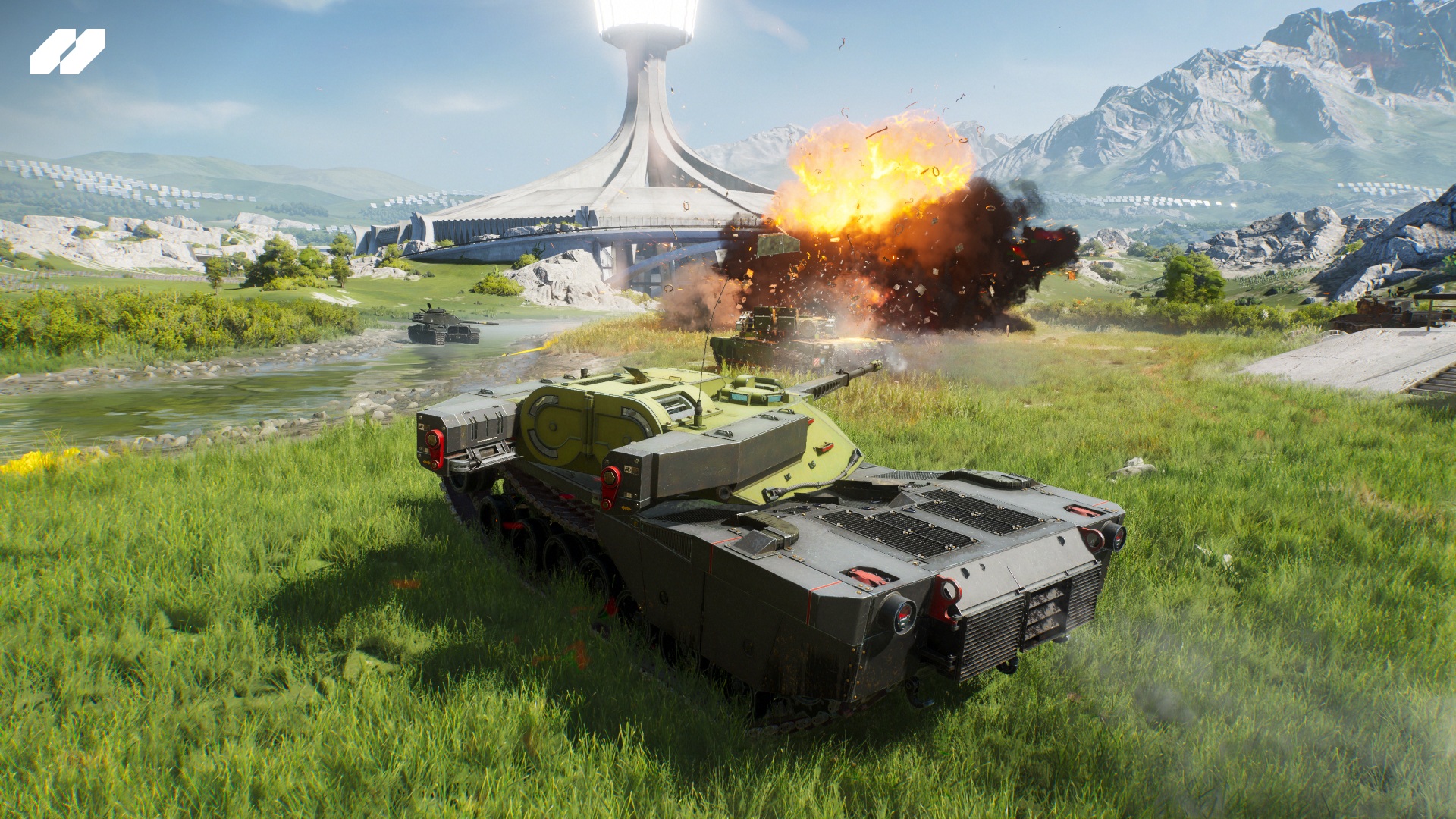 Captura de pantalla del juego World of Tanks: HEAT sin interfaz