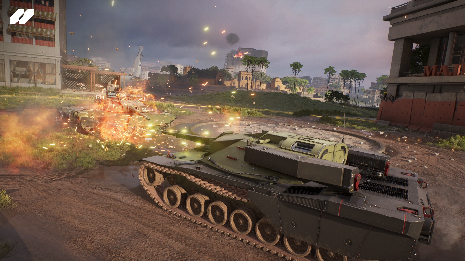Captura de pantalla del juego World of Tanks: HEAT sin interfaz